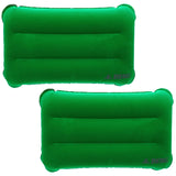 🔥2x Inflatable Pillows Blow Up Travel Cushions Neck Rest Support Camping Flight