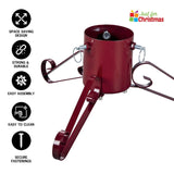 🎄Christmas Tree Stand Real Tree Metal Base Heavy Duty Xmas Large Tree Hold Red