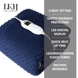 Luxury Electric Heated Throw Sherpa Fleece Cosy Over Blanket Double Single King