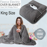 Luxury Electric Heated Throw Shaggy Fleece Cosy Over Blanket Double Single King