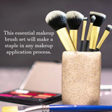 6 Pcs MAKE UP BRUSHES SET Face Powder Contour Eyeshadow Blusher Brush Makeup UK