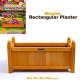 Premium Wood Garden Planter Large Flower Plant Pot Window Box Raised Bed Basket
