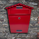🔥Large Post Box Letter Mail Box Premium Steel Lockable Wall Mount 2 Keys Secure