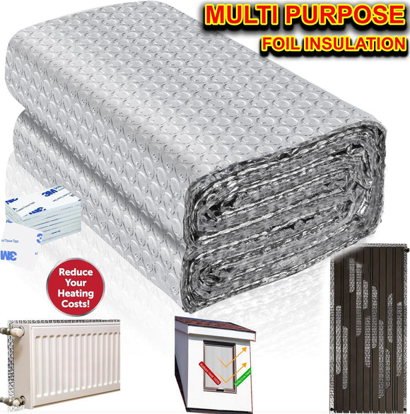Radiator Insulation Foil Heat Back Reflector Sheet Energy Saving Panel Window