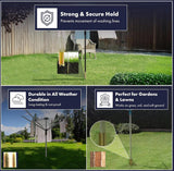 🔥32mm Metal Galvanised Ground Spike Soil Socket Outdoor Rotary Airer Parasol