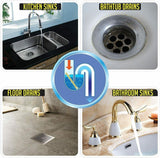 12 Pack Drain Sticks Drain Cleaner Odour Hair Remover Sink Bath Shower Kitchen