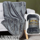 Luxury Faux Fur Throw Fleece Blanket Large Sofa Bed Mink Soft Warm Plush Double