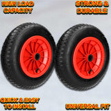 2x 14" PNEUMATIC SACK TRUCK TROLLEY WHEEL BARROW TYRE HEAVY DUTY WHEEL 3.50-8
