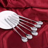 Buystarget Latte Spoons Long Handle Teaspoons Set of 6 Stainless Steel 18.6 cm Mixing Ice Cream Stirring Spoon Ideal for iced Coffee Iced Tea Milk Shake Ice Cream Sundeas Cool Drinking