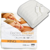 Electric Heated Blanket Thermal Cosy Fast 3 Heat Settings Dual Control King