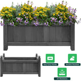 Premium Wood Garden Planter Large Flower Plant Pot Window Box Raised Bed Basket
