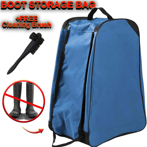 Boot Storage Carry Bag Boots Muddy Hunting Fishing Wellington Welly + Free Brush