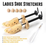 2x LADIES WOMENS SHOE STRETCHERS TREE WOODEN SHAPER BUNION CORN SIZE 3-8