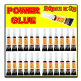 🔥24 Pack Super Glue 3g Tubes Instant Bonding Adhesive Multi-Purpose Strong Fix