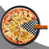 14'' Large PIZZA TRAY Non Stick Coating Classic Steel Baking Round Oven Tray Pizza Pan Cook Bake