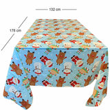 Christmas Festive Table Cloth Waterproof Table Cover Protector Wipe Clean Xmas