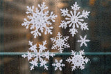 3D Christmas Window Stickers Decoration Xmas Reusable Glass Doors Home Silver - Buystarget
