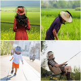 2x Midge Mosquito Head Net Insect Hat Bug Mesh Face Protector Travel Camping