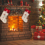 4x Jute Hessian Christmas Xmas Stocking Stockings Foil Printed Santa Gift Sack