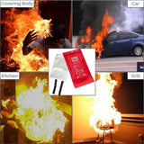 Large Fire Blanket Quick Release Home Office Kitchen Caravan Car Fire Safety