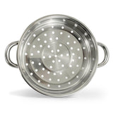 3 TIER STAINLESS STEEL 22CM STEAMER POT PAN COOKER SET GLASS LID