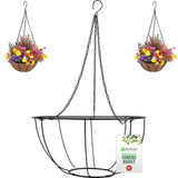 Large Metal Hanging Basket Round Wire Planter Plant Pot Outdoor Garden UK