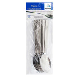 10x Stainless Steel Teaspoons Everyday Tea Spoon Set Coffee Drink Kitchen Home - Buystarget