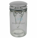 6x Mini Clip Top Glass Spice Jars Herbs Preserve Seal Canister Container 75ml