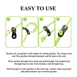 ??Fluorescent 4 Pack Guy Rope 3.8m Hi Vis Ropes Lines With Runners Tent Camping - Buystarget