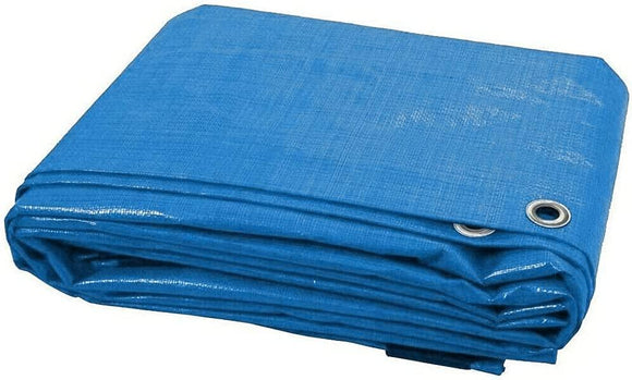 Heavy Duty Tarpaulin Waterproof Ground Cover Blue Tarp Rain Sheet Mat Camping