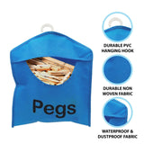 2x Peg Bags Hanging Storage Laundry Washing Clothes Holder Organiser Basket Hook