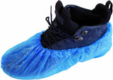 30x Disposable Shoe Boot Covers Blue Plastic Over Shoes Clean Protectors Floor