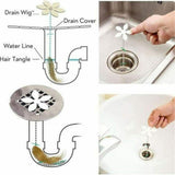5x Drain Wig Hair Catcher Dirt Trap Clog Remover Hook Shower Sink Bath Tool UK