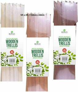 3X 150cm Garden Gardeners Wood Climbing Wooden Expanding Expandable trellis UK