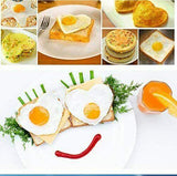 2x Egg Frying Rings Metal Shapes Pancake Sandwich Baking Form Mould Kitchen UK