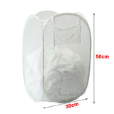 50cm Large Laundry Foldable Mesh Washing Basket Bag Pop Up Bin Hamper Storage - Buystarget