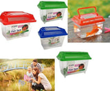 Mini Fish Tank Plastic Aquarium Bowl Pet Box Container Small Carry Handle UK