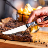 Steak Knives 6x Stainless Steel Cutlery Set Meat Dining Table Knife Kitchen UK