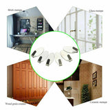 6x Self Adhesive Metal Hooks Hanger Stick On Door Wall Bathroom Kitchen Oval