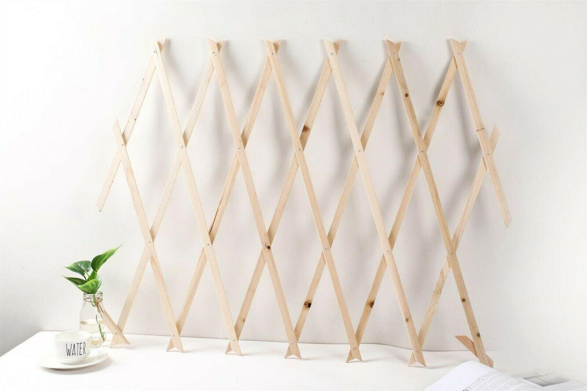Buystarget 6ft Garden Wooden Wood Expanding Trellis Expandable Climbing Fences Panel 180cm (180x120cm, Green