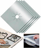 4x Reusable Gas Cooker Stove Hob Protector Liner Non Stick Reversible Cover UK