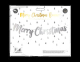 Merry Christmas Banner Typography Bunting Hanging Garland Xmas Decoration UK
