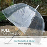 4 x Set Rain Umbrellas Dome Birdcage Transparent PVC Wedding Brolly Clear Bubble