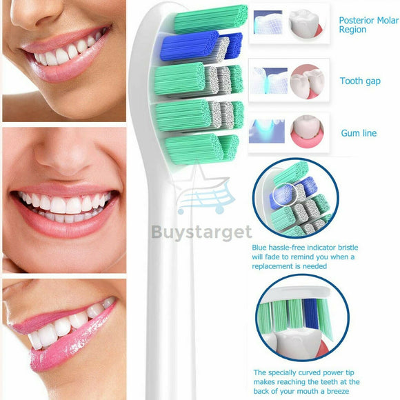 12 Replacement Toothbrush Heads Compatible with Philips Sonicare Electric Toothbrushes