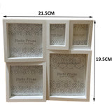5 Photos Frame Multi Gift Purpose Collage Photo Aperture Home Decor Family