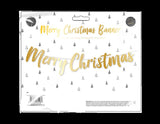 Merry Christmas Banner Typography Bunting Hanging Garland Xmas Decoration UK