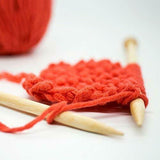 2 Sets Bamboo Knitting Needles Single Point Smooth Yarn Knit Craft Wood Hobby