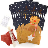 12x Luxury Make Your Own Reindeer Christmas Crackers Kit Set Tableware Xmas UK