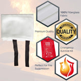 Large Fire Blanket Quick Release Home Office Kitchen Caravan Car Fire Safety