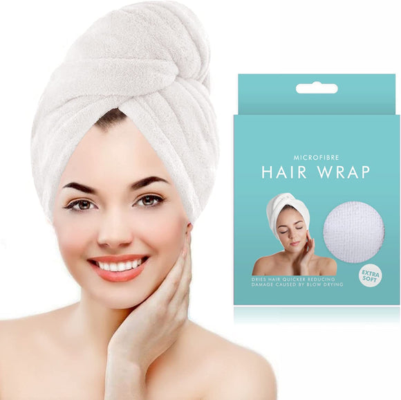 Quick Dry Hair Wrap Microfibre Towel Turban Bath Shower Cap Head Hat Bun Fast